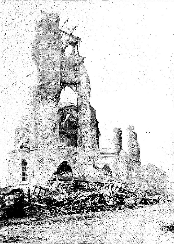 Im Krieg zerstörte Pfarrkirche