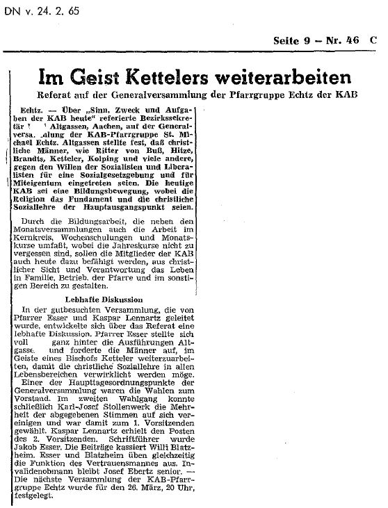 Zeitungsausschnitt1965