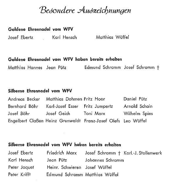 Besondere Auszeichnungen