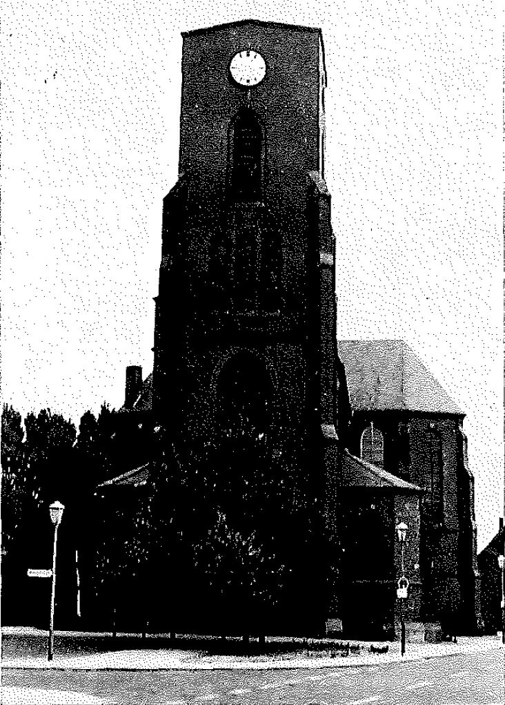 Die Pfarrkirche zu Echtz nach dem Wiederaufbau