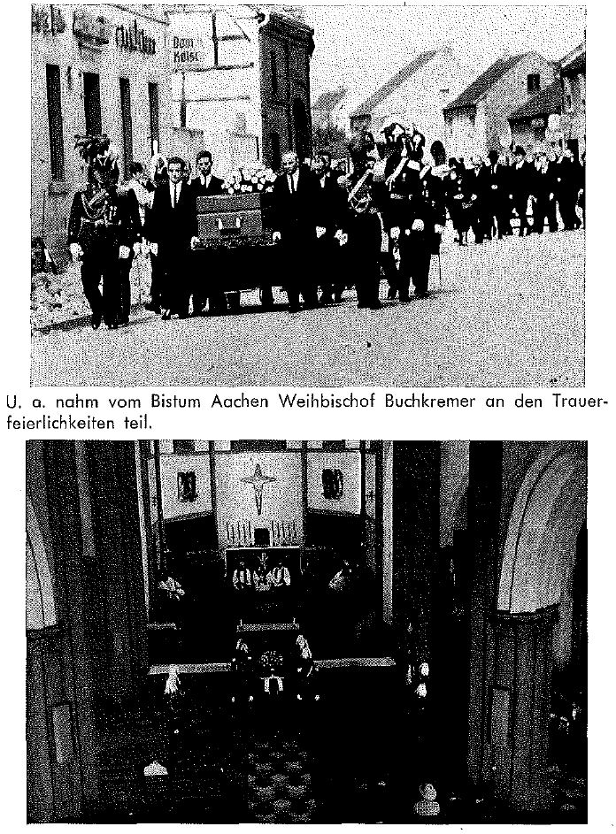 Trauerfeierlichkeiten Pfarrer Esser 1969