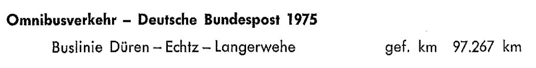 Omnibusverkehr - Deutsche Bundespost 1975